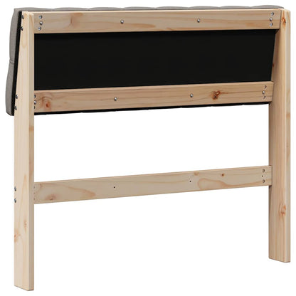 Gepolstertes Kopfteil Taupe 90 cm Massives Kiefernholz