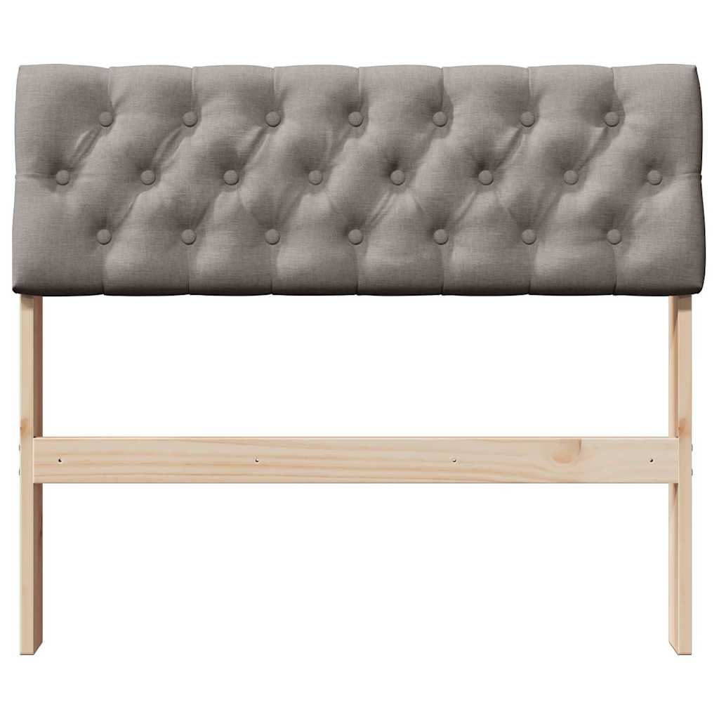 Gepolstertes Kopfteil Taupe 90 cm Massives Kiefernholz