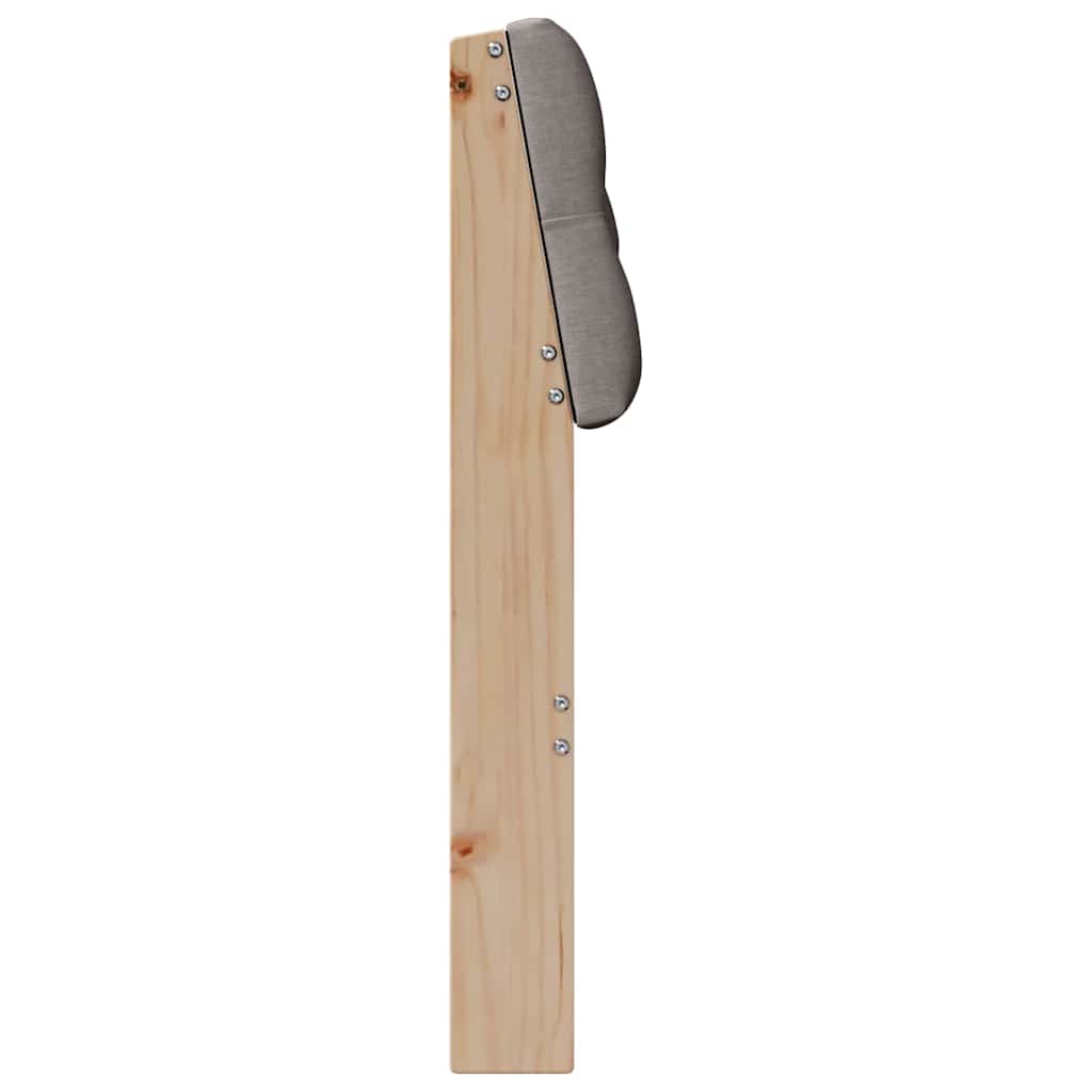 Gepolstertes Kopfteil Taupe 90 cm Massives Kiefernholz