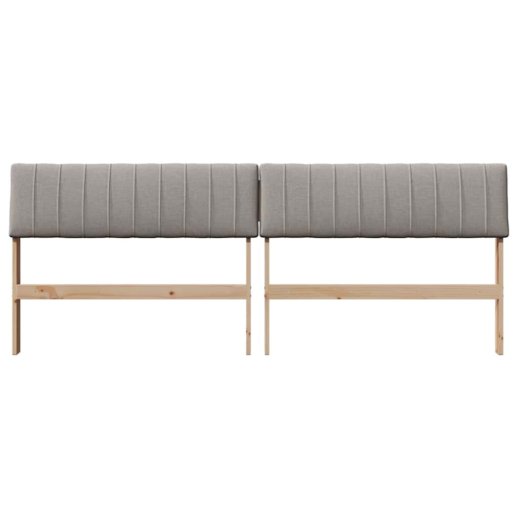 Gepolstertes Kopfteil Taupe 200 cm Massives Kiefernholz