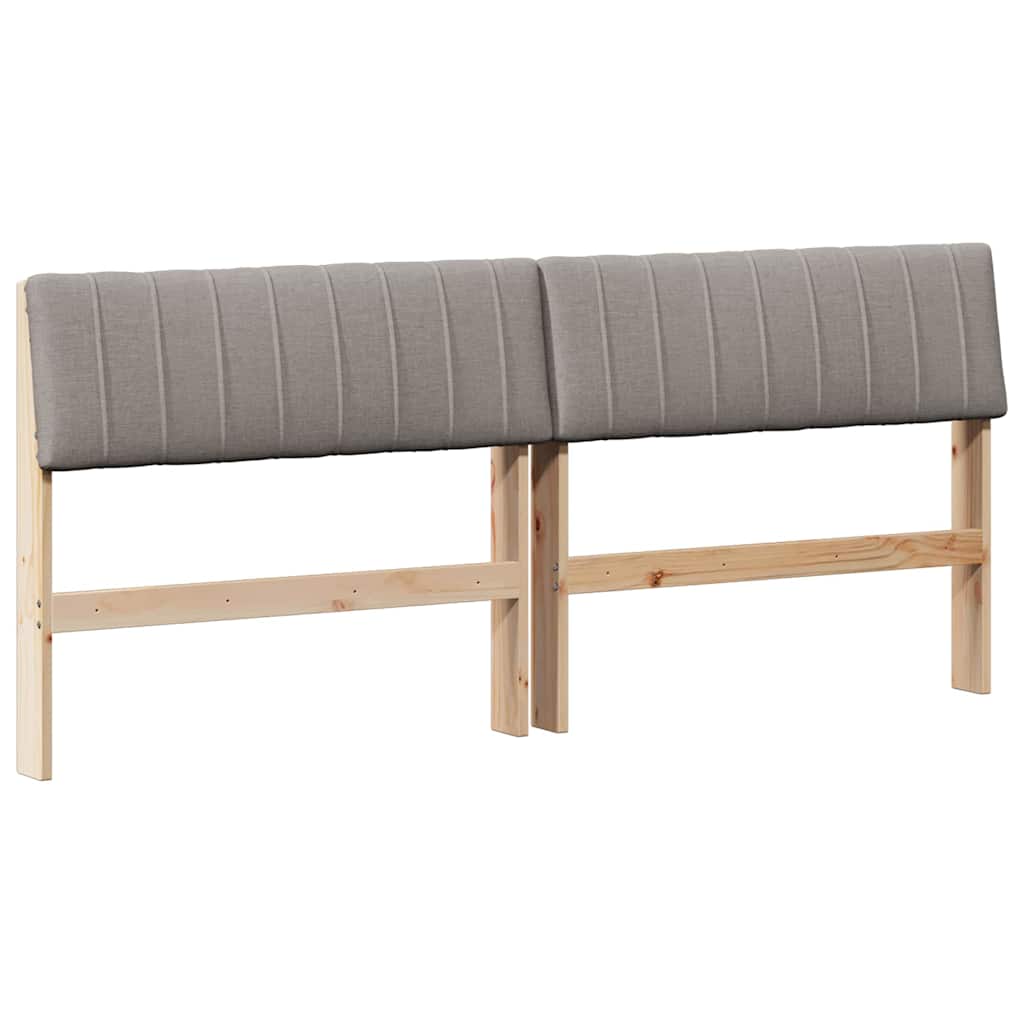Gepolstertes Kopfteil Taupe 180 cm Massives Kiefernholz
