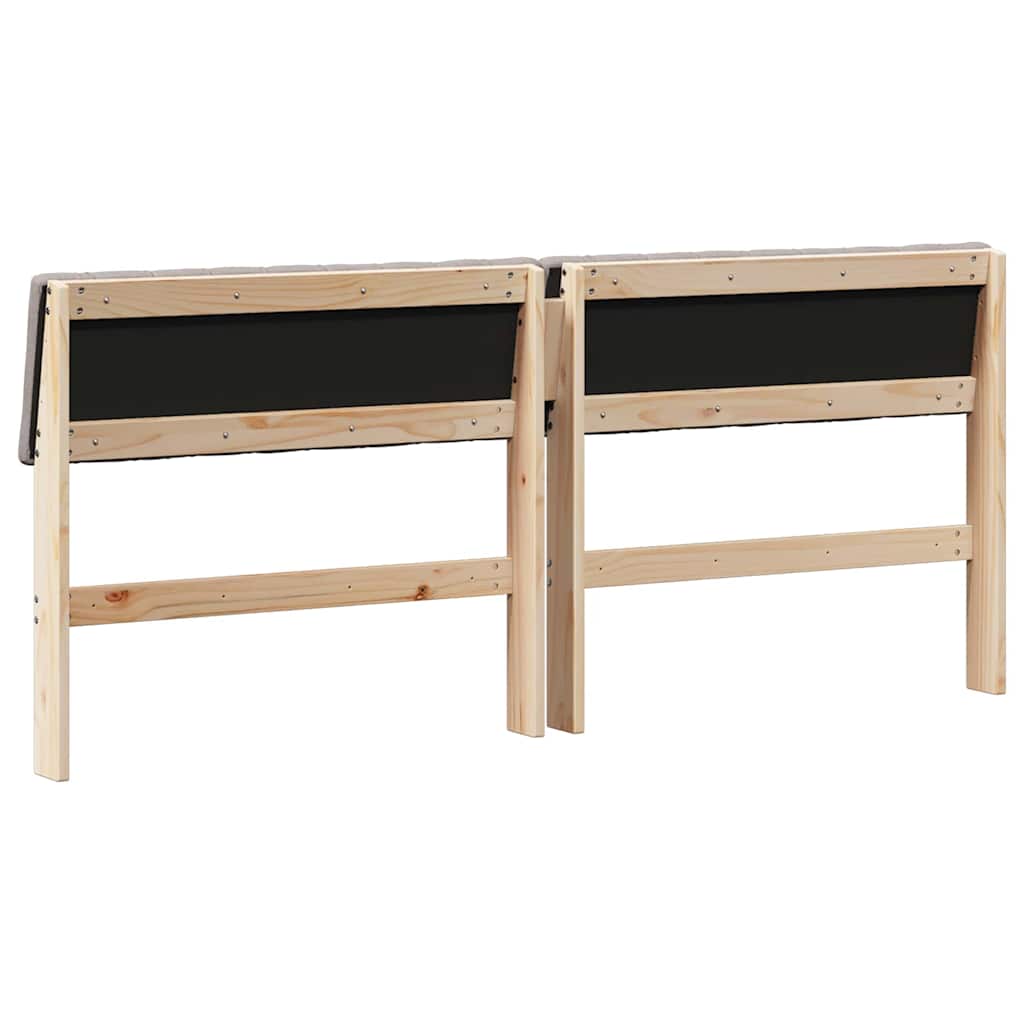 Gepolstertes Kopfteil Taupe 180 cm Massives Kiefernholz