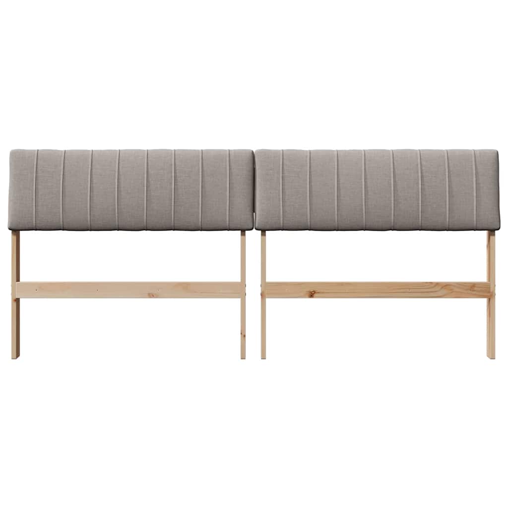 Gepolstertes Kopfteil Taupe 180 cm Massives Kiefernholz