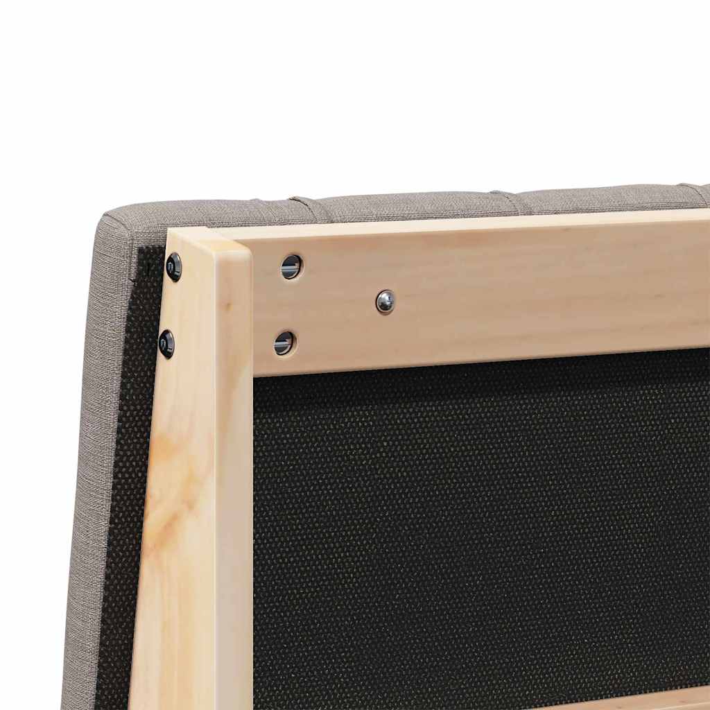 Gepolstertes Kopfteil Taupe 160 cm Massives Kiefernholz