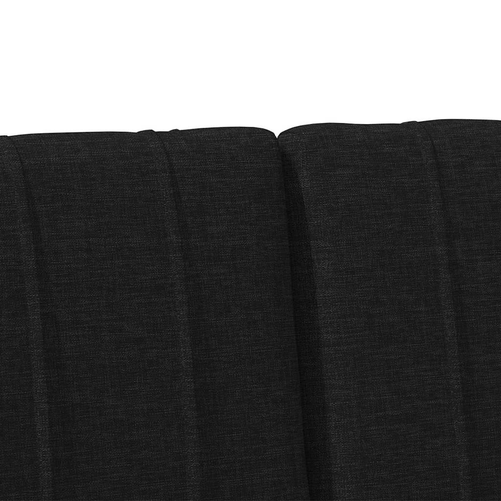 Gepolstertes Kopfteil Schwarz 150 cm Massives Kiefernholz
