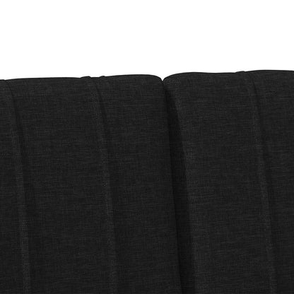 Gepolstertes Kopfteil Schwarz 150 cm Massives Kiefernholz