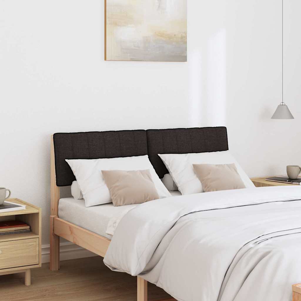 Gepolstertes Kopfteil Schwarz 120 cm Massives Kiefernholz