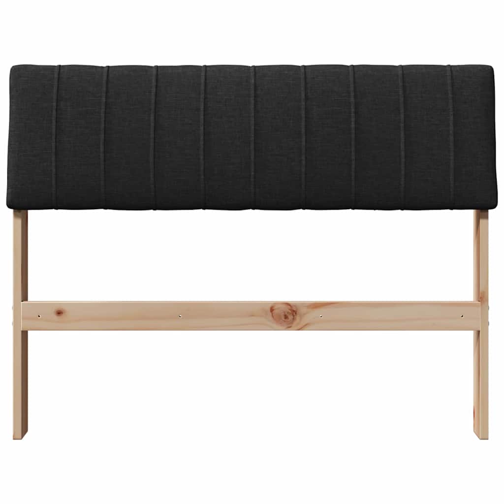 Gepolstertes Kopfteil Schwarz 100 cm Massives Kiefernholz