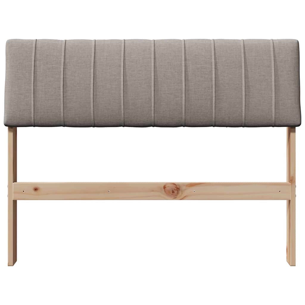 Gepolstertes Kopfteil Taupe 100 cm Massives Kiefernholz