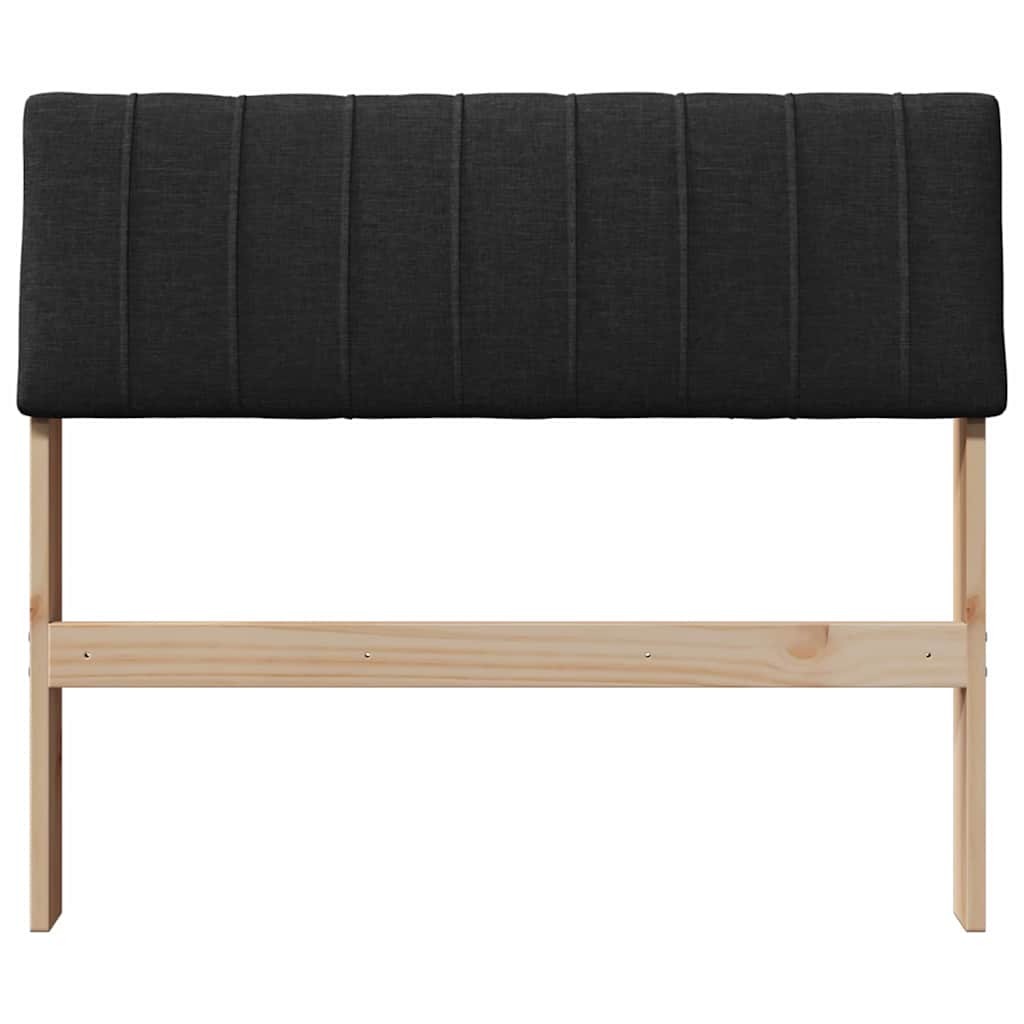 Gepolstertes Kopfteil Schwarz 90 cm Massives Kiefernholz