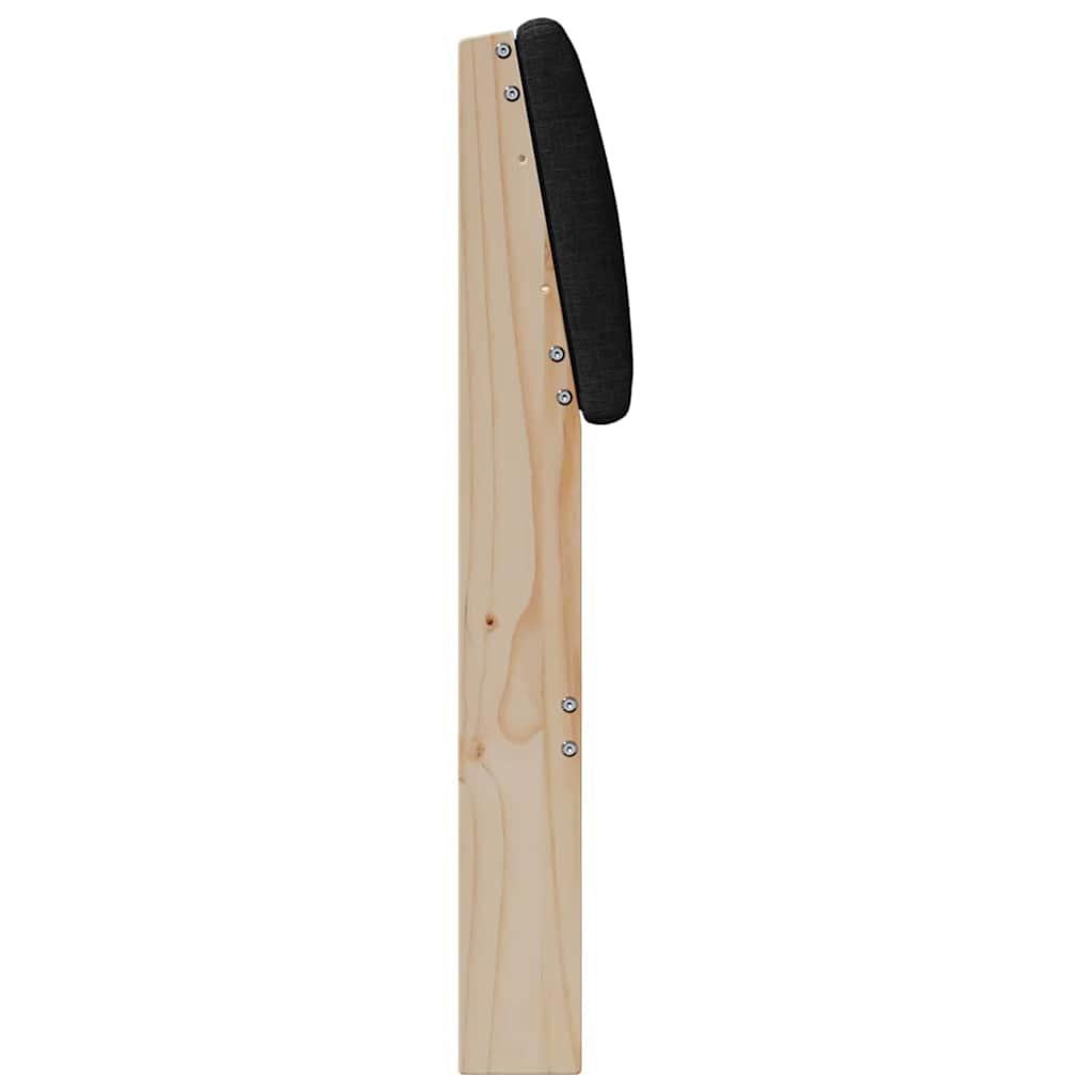 Gepolstertes Kopfteil Schwarz 90 cm Massives Kiefernholz