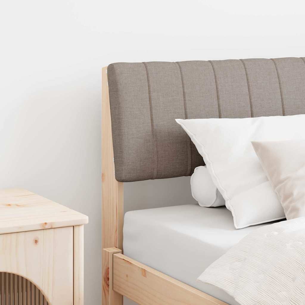 Gepolstertes Kopfteil Taupe 90 cm Massives Kiefernholz