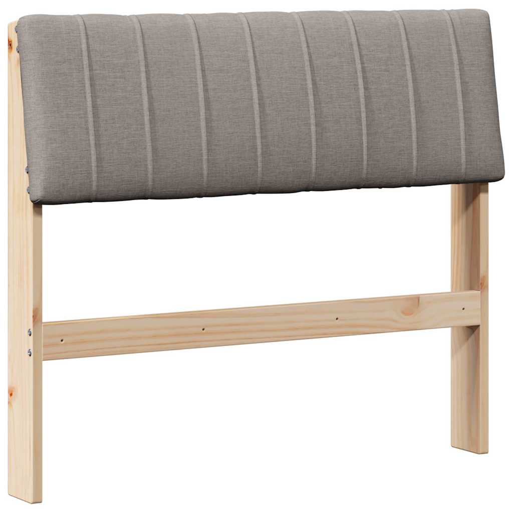 Gepolstertes Kopfteil Taupe 90 cm Massives Kiefernholz