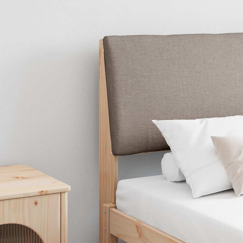 Gepolstertes Kopfteil Taupe 200 cm Massives Kiefernholz