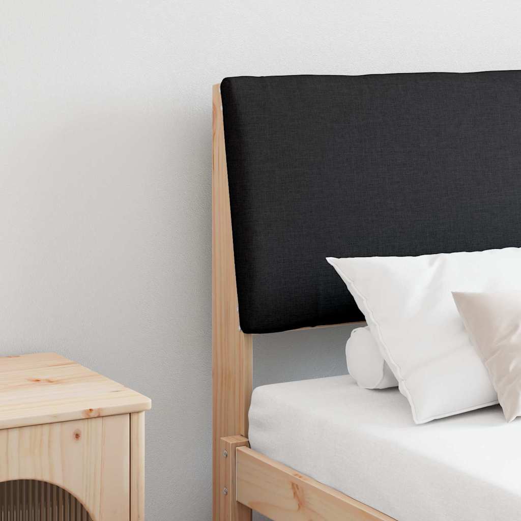 Gepolstertes Kopfteil Schwarz 180 cm Massives Kiefernholz