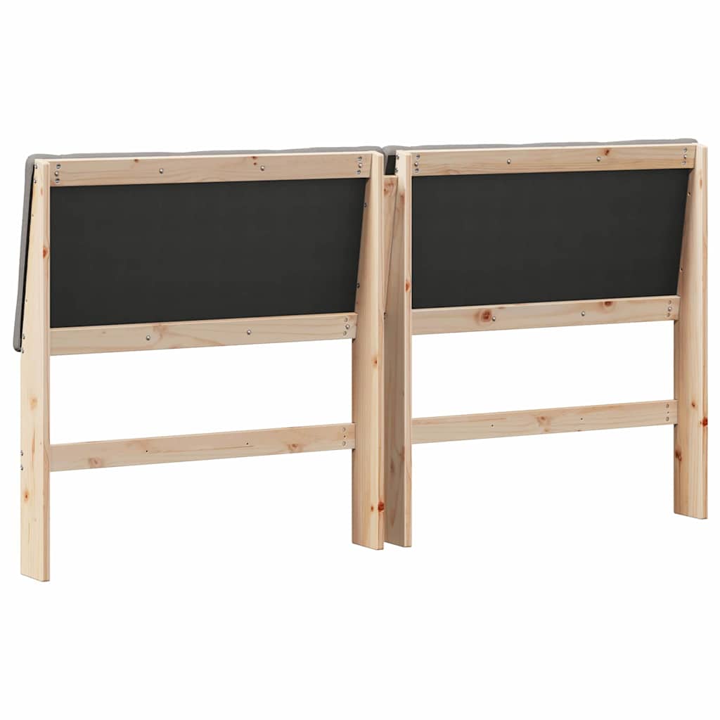Gepolstertes Kopfteil Taupe 180 cm Massives Kiefernholz