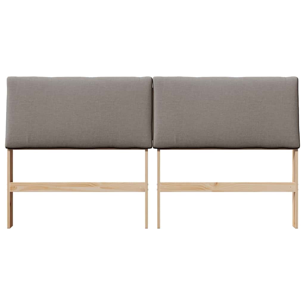 Gepolstertes Kopfteil Taupe 180 cm Massives Kiefernholz