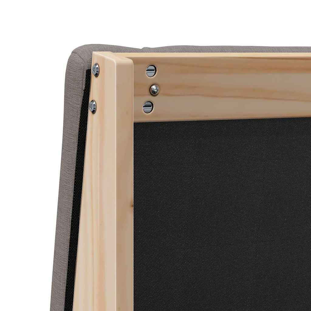 Gepolstertes Kopfteil Taupe 160 cm Massives Kiefernholz