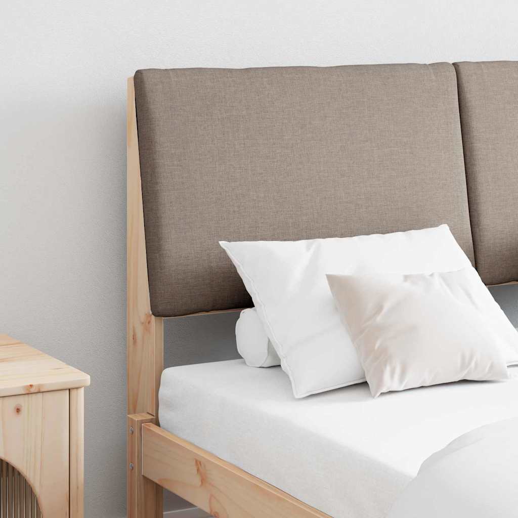 Gepolstertes Kopfteil Taupe 160 cm Massives Kiefernholz