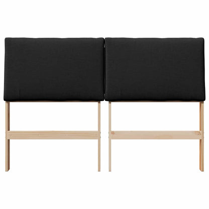 Gepolstertes Kopfteil Schwarz 150 cm Massives Kiefernholz