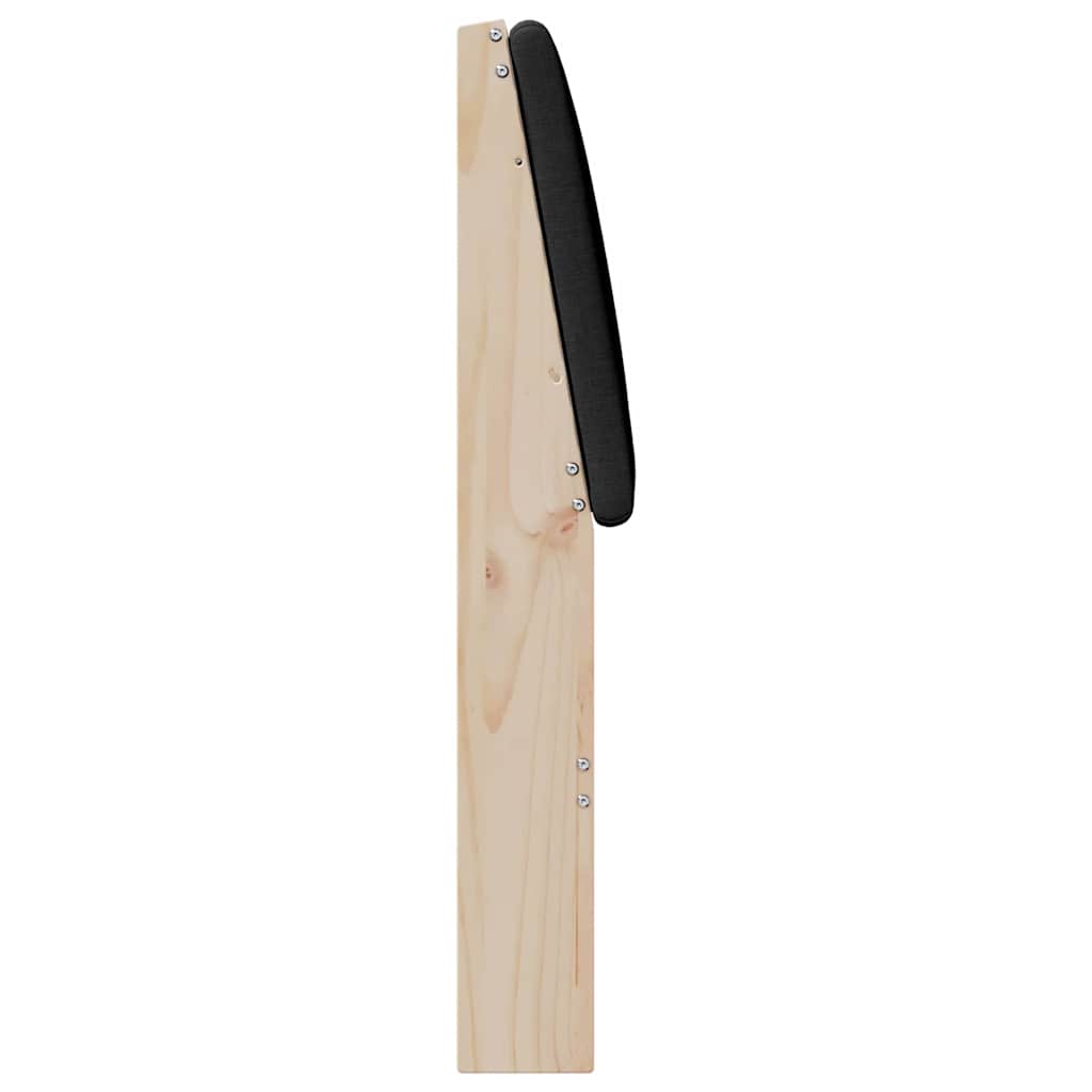 Gepolstertes Kopfteil Schwarz 150 cm Massives Kiefernholz