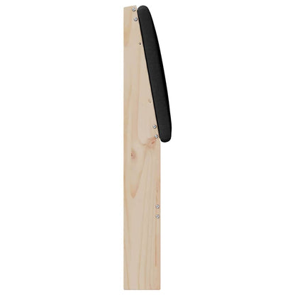 Gepolstertes Kopfteil Schwarz 150 cm Massives Kiefernholz