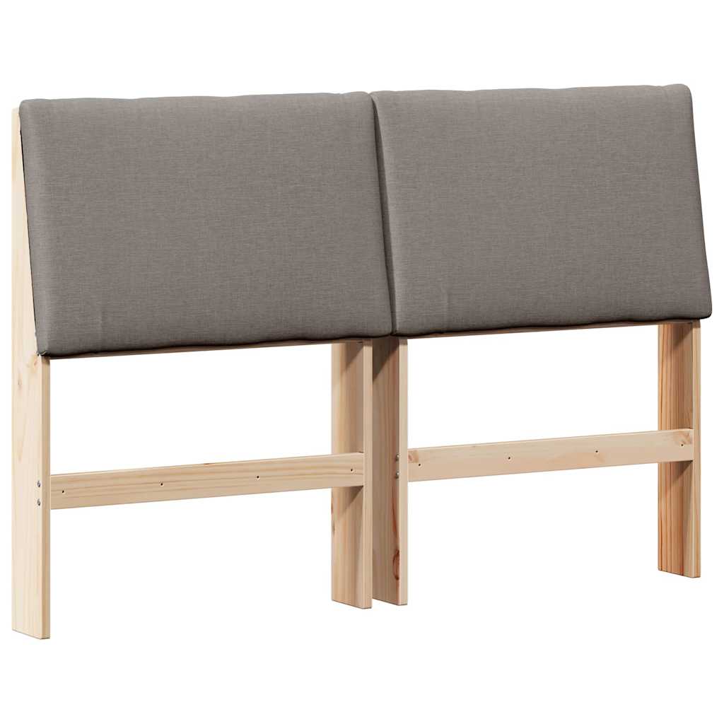 Gepolstertes Kopfteil Taupe 150 cm Massives Kiefernholz