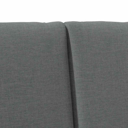 Gepolstertes Kopfteil Dunkelgrau 140 cm Massives Kiefernholz