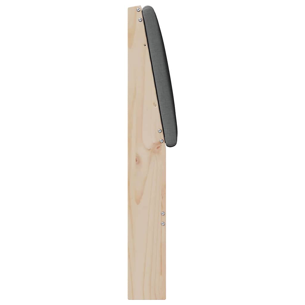 Gepolstertes Kopfteil Dunkelgrau 140 cm Massives Kiefernholz