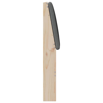 Gepolstertes Kopfteil Dunkelgrau 140 cm Massives Kiefernholz
