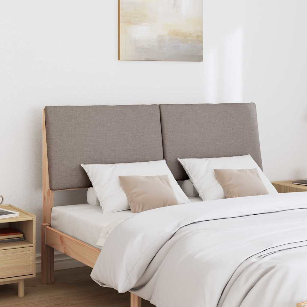 Gepolstertes Kopfteil Taupe 140 cm Massives Kiefernholz