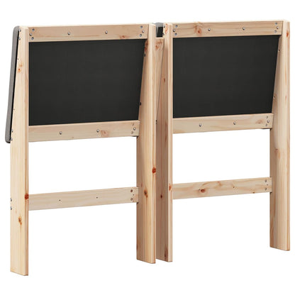 Gepolstertes Kopfteil Taupe 120 cm Massives Kiefernholz