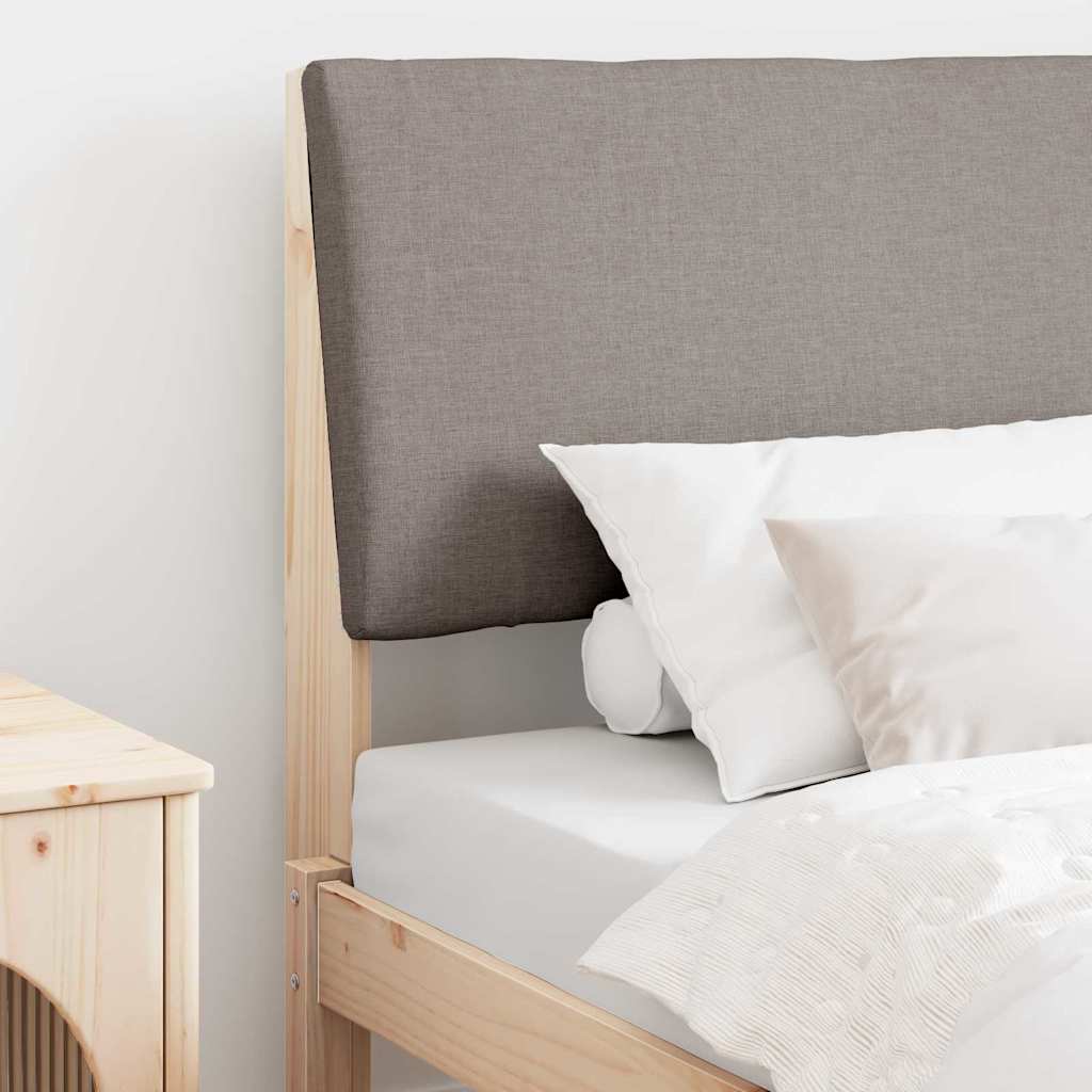 Gepolstertes Kopfteil Taupe 100 cm Massives Kiefernholz