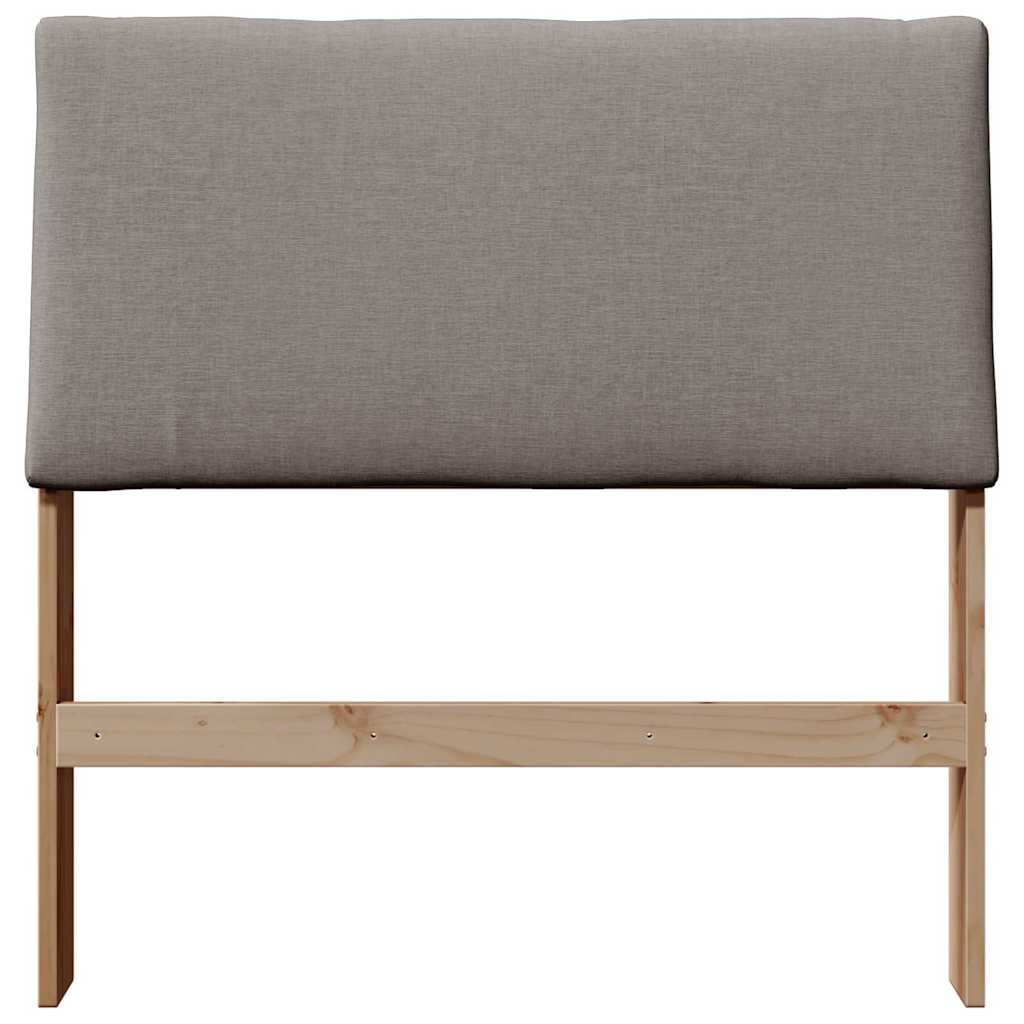 Gepolstertes Kopfteil Taupe 100 cm Massives Kiefernholz
