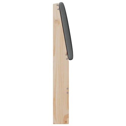 Gepolstertes Kopfteil Dunkelgrau 90 cm Massives Kiefernholz
