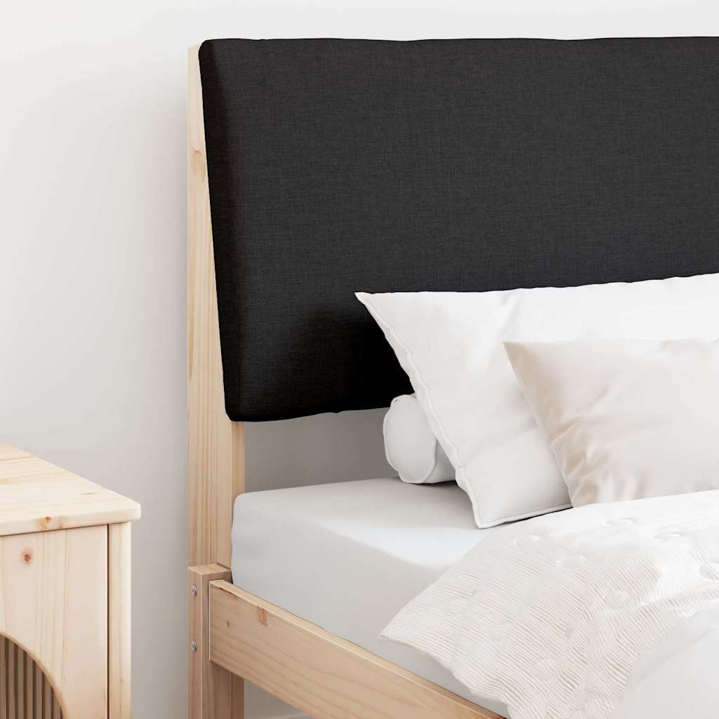 Gepolstertes Kopfteil Schwarz 90 cm Massives Kiefernholz