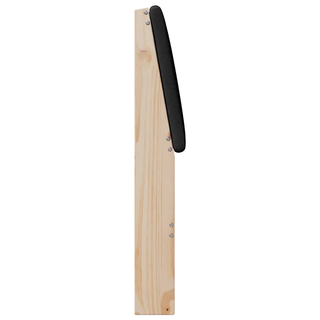 Gepolstertes Kopfteil Schwarz 90 cm Massives Kiefernholz