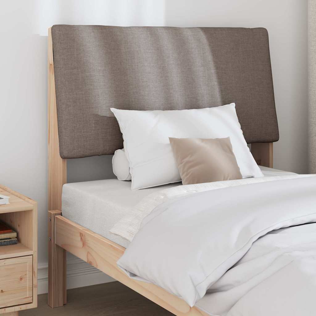 Gepolstertes Kopfteil Taupe 90 cm Massives Kiefernholz