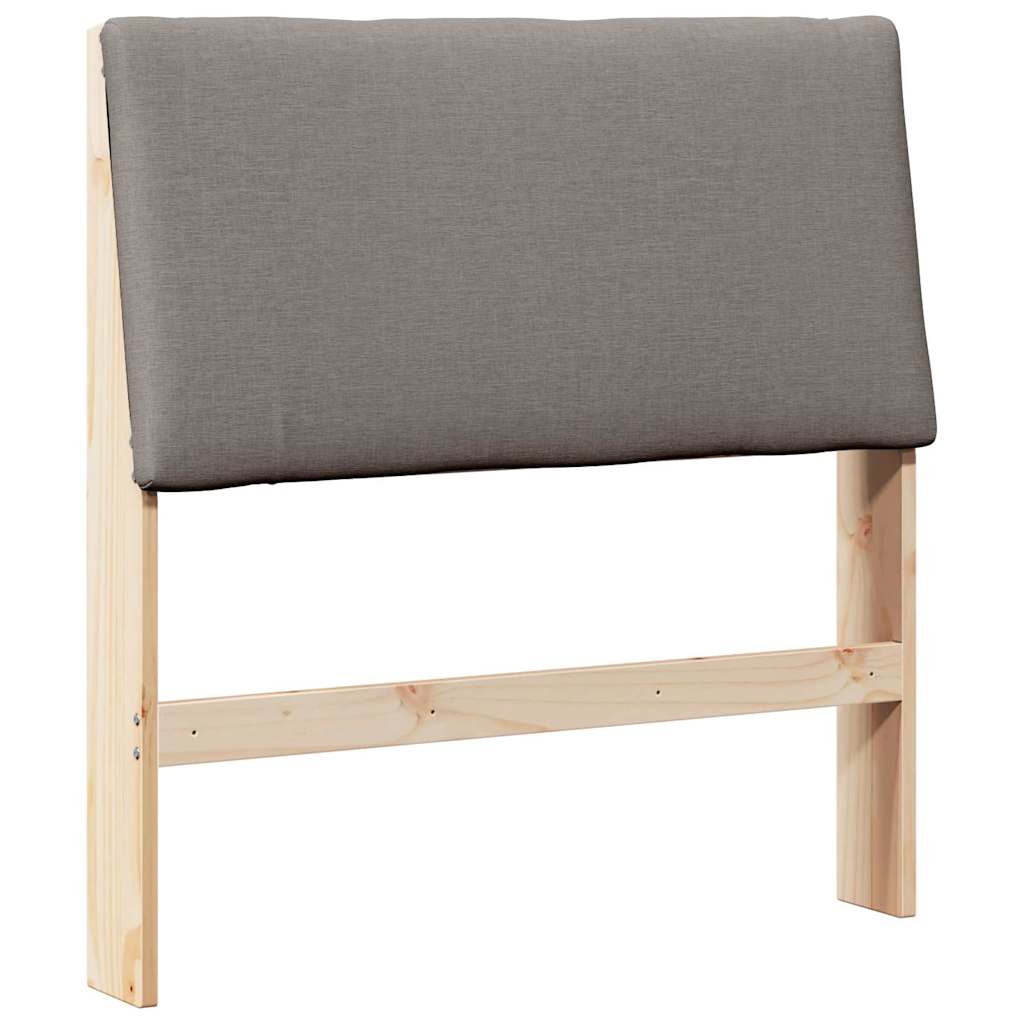 Gepolstertes Kopfteil Taupe 90 cm Massives Kiefernholz