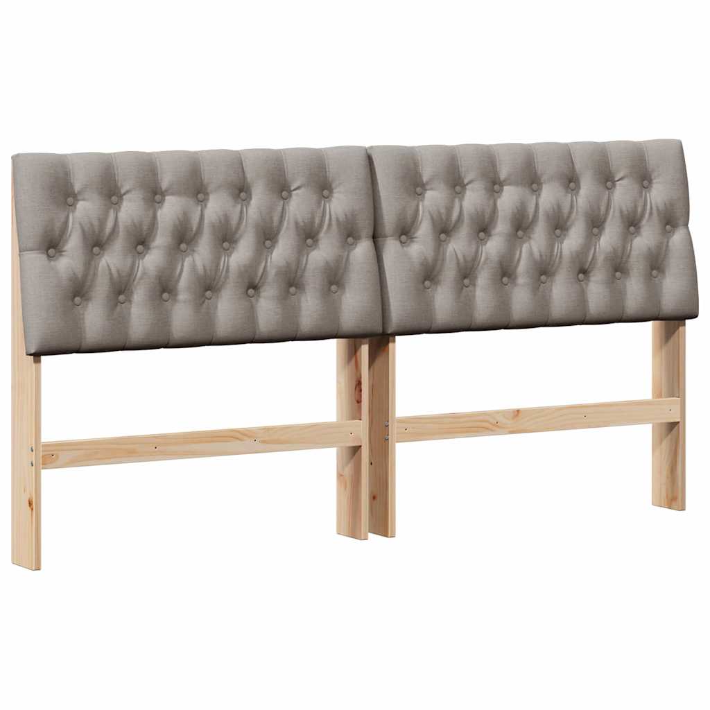 Gepolstertes Kopfteil Taupe 180 cm Massives Kiefernholz