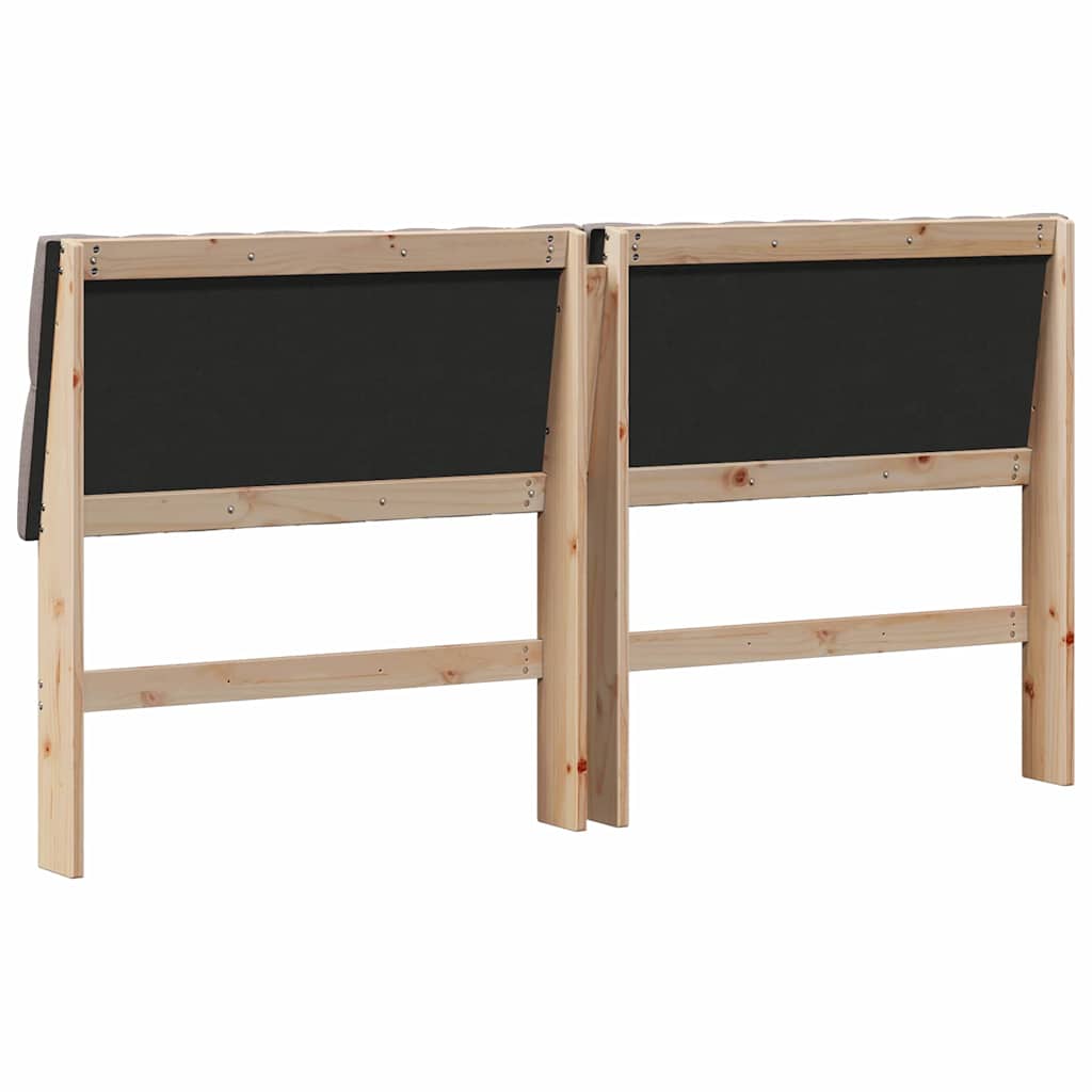 Gepolstertes Kopfteil Taupe 180 cm Massives Kiefernholz