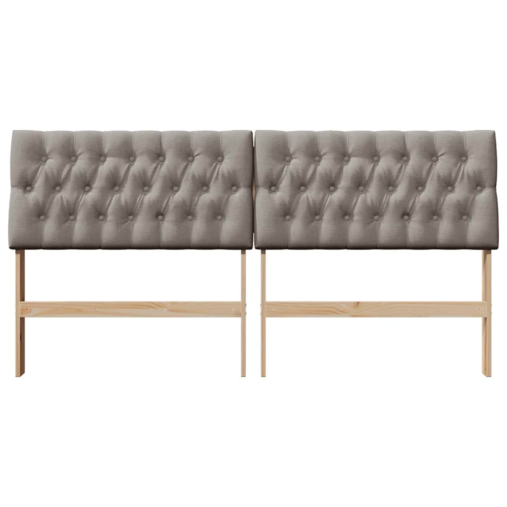Gepolstertes Kopfteil Taupe 180 cm Massives Kiefernholz