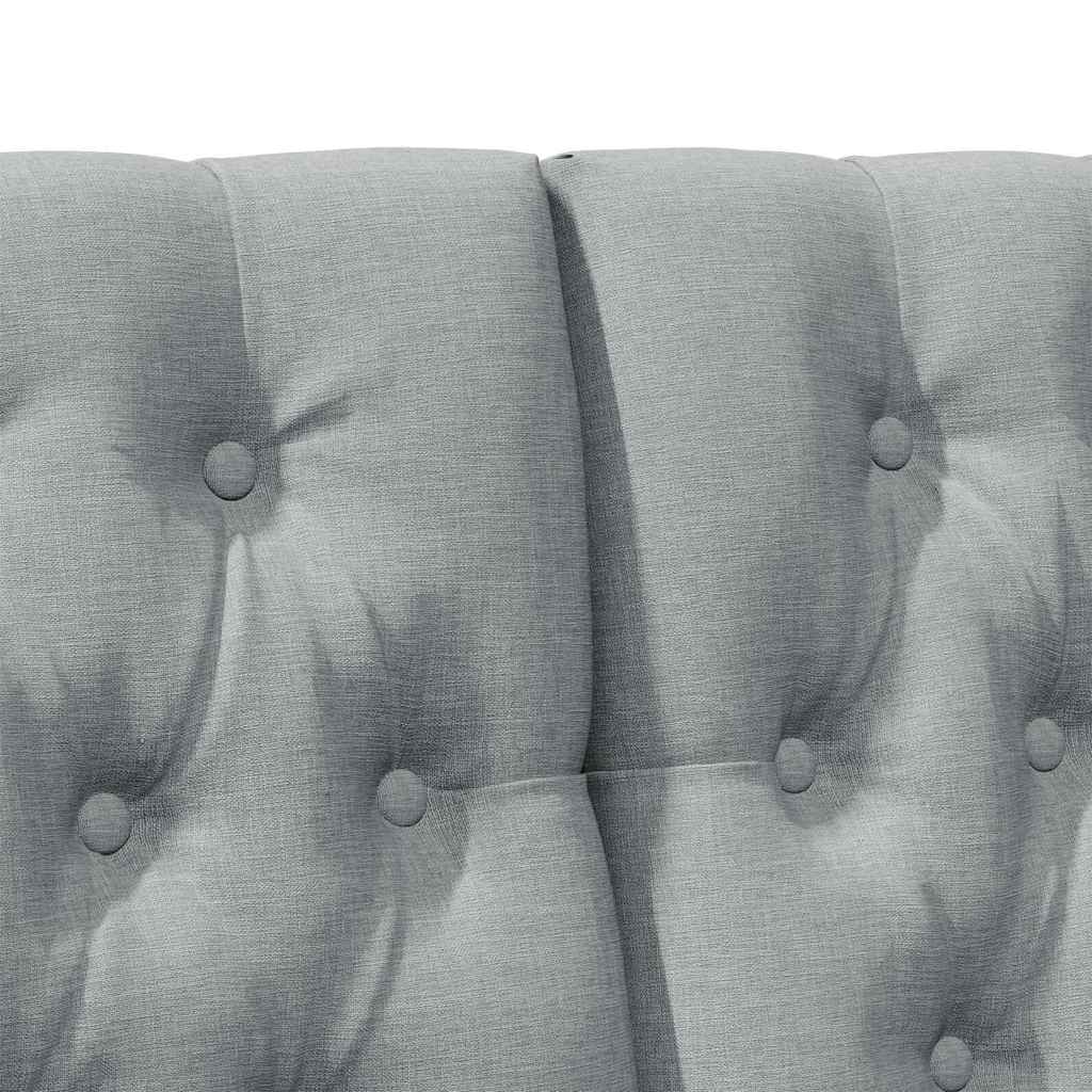Gepolstertes Kopfteil Hellgrau 160 cm Massives Kiefernholz