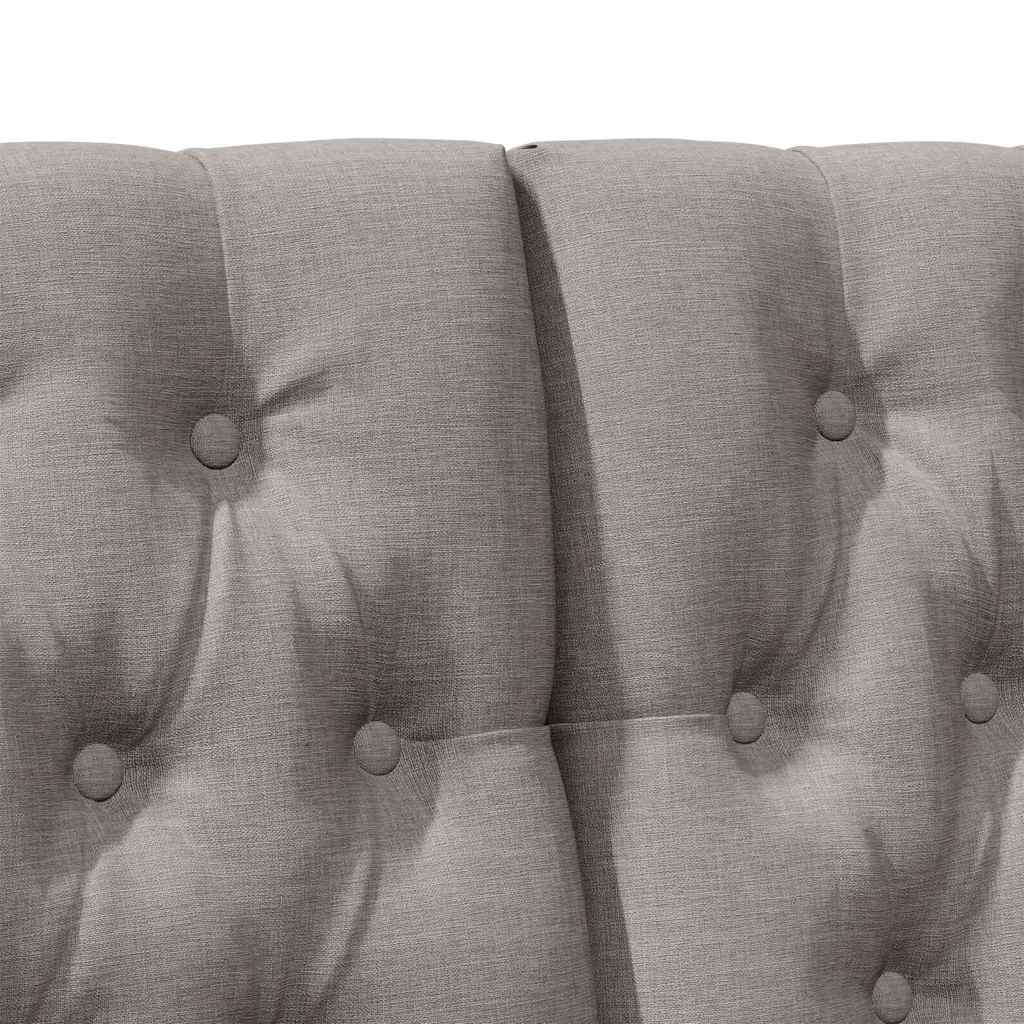 Gepolstertes Kopfteil Taupe 150 cm Massives Kiefernholz