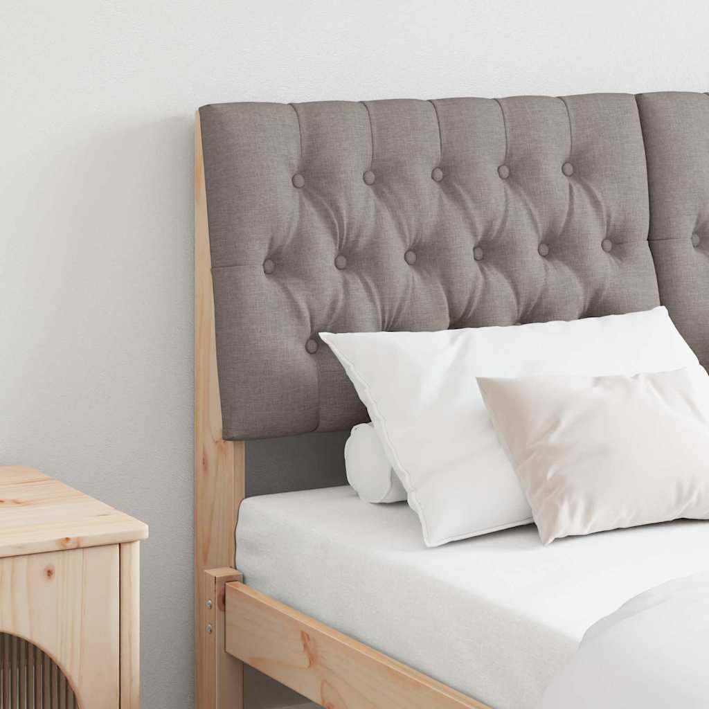 Gepolstertes Kopfteil Taupe 150 cm Massives Kiefernholz