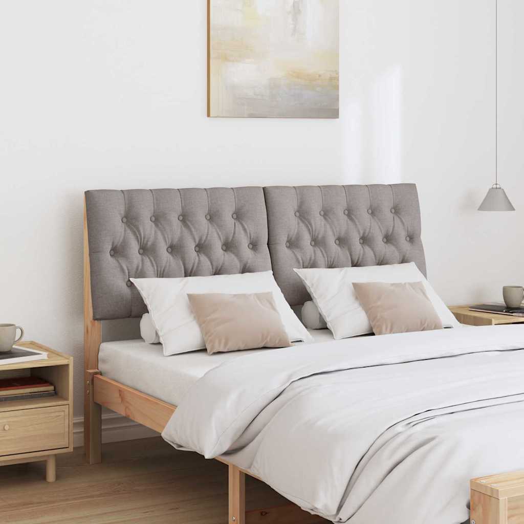 Gepolstertes Kopfteil Taupe 150 cm Massives Kiefernholz