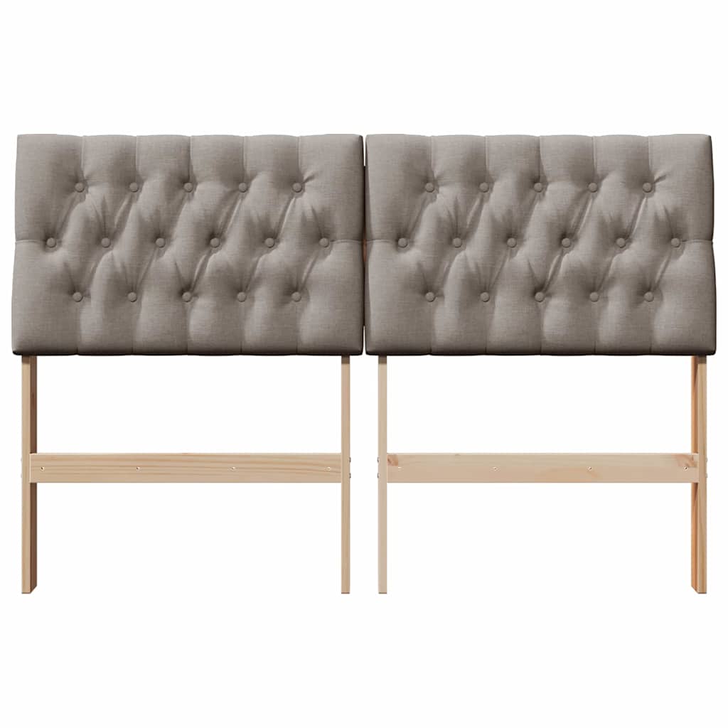 Gepolstertes Kopfteil Taupe 140 cm Massives Kiefernholz