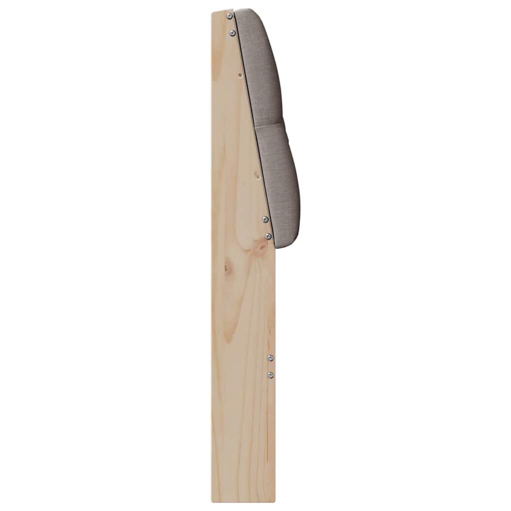 Gepolstertes Kopfteil Taupe 140 cm Massives Kiefernholz