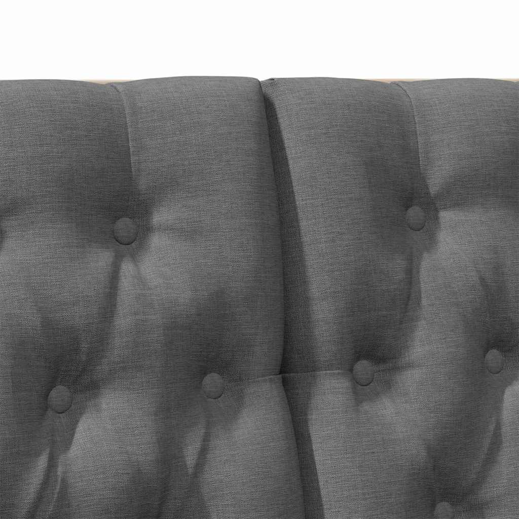 Gepolstertes Kopfteil Dunkelgrau 120 cm Massives Kiefernholz