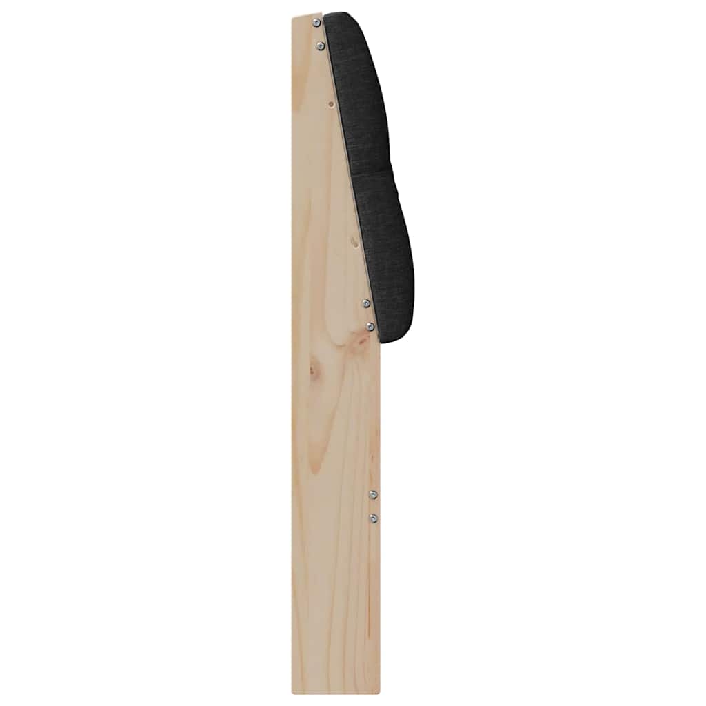 Gepolstertes Kopfteil Schwarz 120 cm Massives Kiefernholz